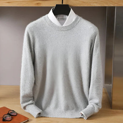 Kaschmir Strickpullover Herren | Rundhalsausschnitt für zeitlose Eleganz