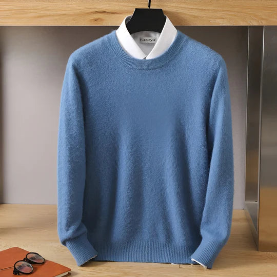Kaschmir Strickpullover Herren | Rundhalsausschnitt für zeitlose Eleganz