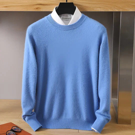 Kaschmir Strickpullover Herren | Rundhalsausschnitt für zeitlose Eleganz
