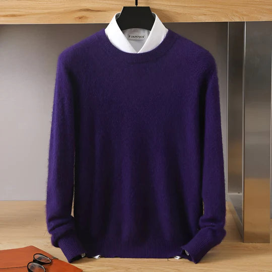 Kaschmir Strickpullover Herren | Rundhalsausschnitt für zeitlose Eleganz