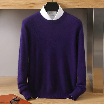 Kaschmir Strickpullover Herren | Rundhalsausschnitt für zeitlose Eleganz