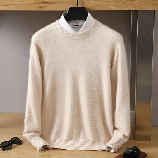 Kaschmir Strickpullover Herren | Rundhalsausschnitt für zeitlose Eleganz