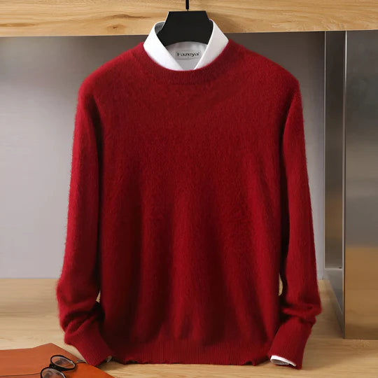 Kaschmir Strickpullover Herren | Rundhalsausschnitt für zeitlose Eleganz