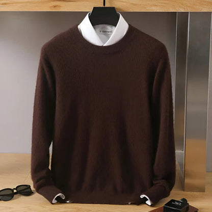 Kaschmir Strickpullover Herren | Rundhalsausschnitt für zeitlose Eleganz