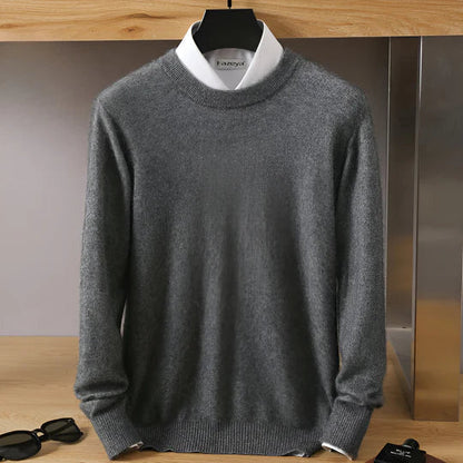 Kaschmir Strickpullover Herren | Rundhalsausschnitt für zeitlose Eleganz