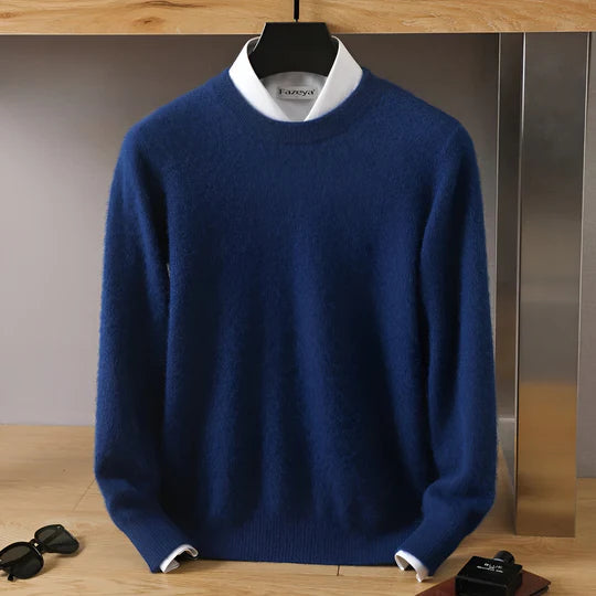 Kaschmir Strickpullover Herren | Rundhalsausschnitt für zeitlose Eleganz