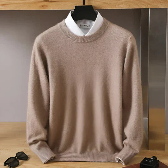 Kaschmir Strickpullover Herren | Rundhalsausschnitt für zeitlose Eleganz