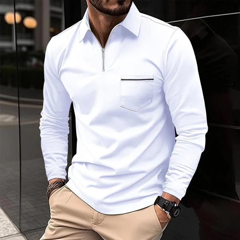 Zipper Polo | Langarm-Poloshirt für Herren mit modernem Reißverschluss