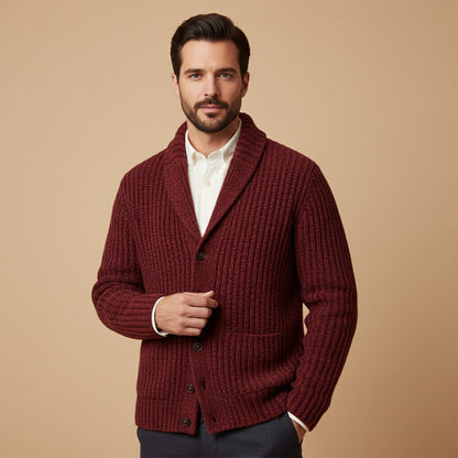 Herren Strickcardigan mit Reverskragen – Warm, Modern & Vielseitig Kombinierbar