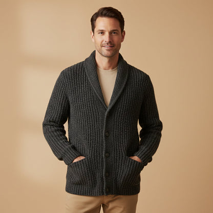 Herren Strickcardigan mit Reverskragen – Warm, Modern & Vielseitig Kombinierbar