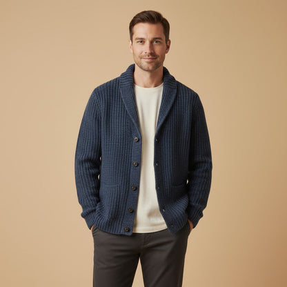 Herren Strickcardigan mit Reverskragen – Warm, Modern & Vielseitig Kombinierbar