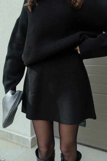 Damen Strick-Set Pullover & Minirock | Moderner Cozy-Look für Herbst & Winter