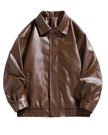 Oversize Herrenjacke aus Kunstleder | Urbaner Streetstyle trifft maskuline Coolness