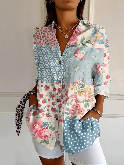 Damenbluse mit Blumenmuster – Leicht, Elegant & Vielseitig