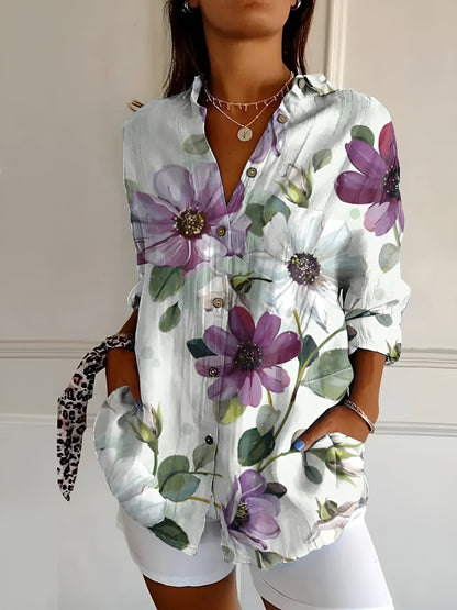 Damenbluse mit Blumenmuster – Leicht, Elegant & Vielseitig