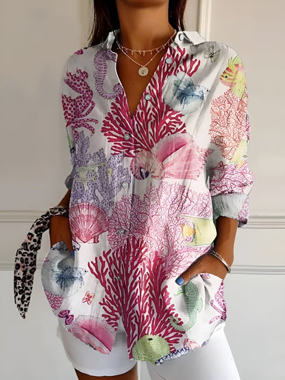 Damenbluse mit Blumenmuster – Leicht, Elegant & Vielseitig