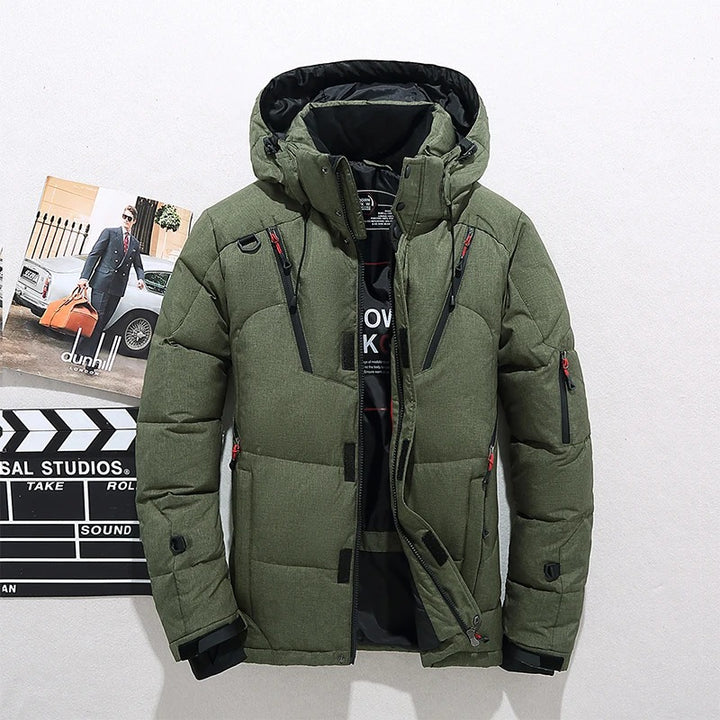 Charles | Herren Winterjacke mit Stehkragen und Reißverschluss, warm gefüttert im modernen Stil