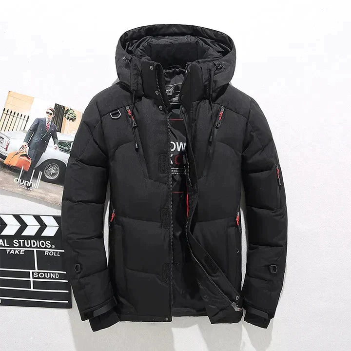Charles | Herren Winterjacke mit Stehkragen und Reißverschluss, warm gefüttert im modernen Stil