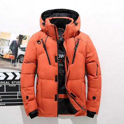 Charles | Herren Winterjacke mit Stehkragen und Reißverschluss, warm gefüttert im modernen Stil