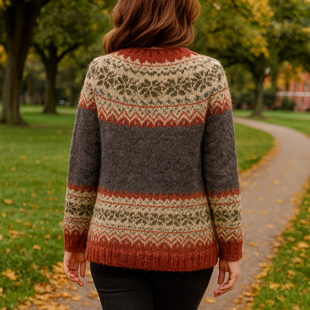 Strick Warme Norweger Strickjacke Damen | gemütliche Damenjacke mit Knopfverschluss