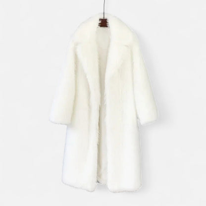 Damen Langer Faux-Fur Mantel | Eleganter Winter-Überwurf mit Kuschelfaktor