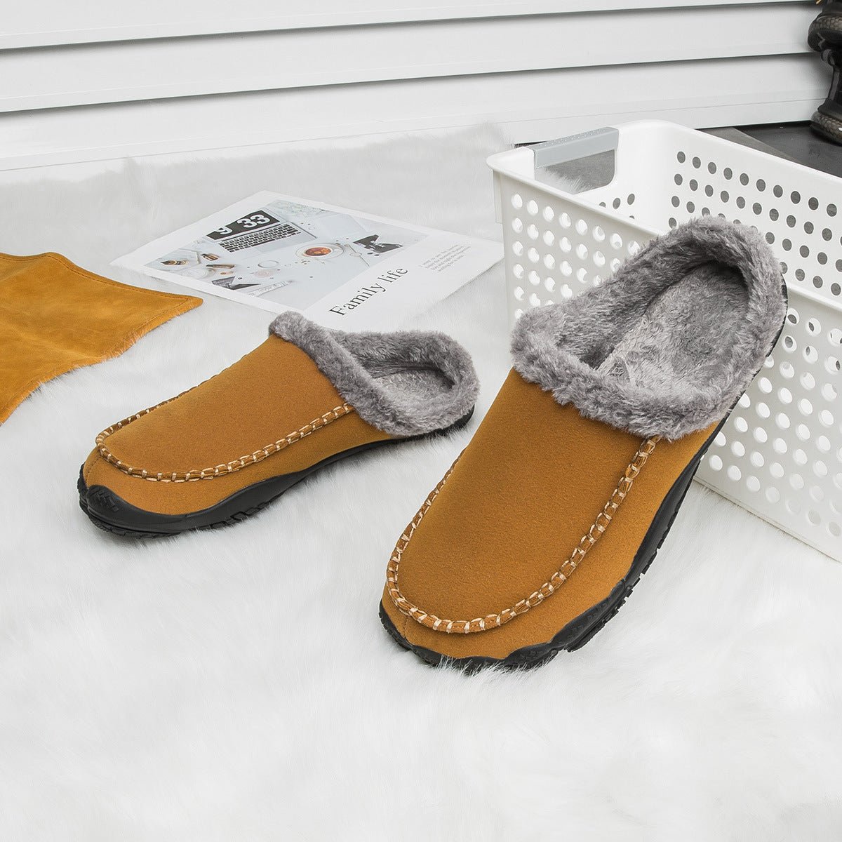 Nenaro | Herren Memory Foam Hausschuhe mit gemütlichem Slip-On Design