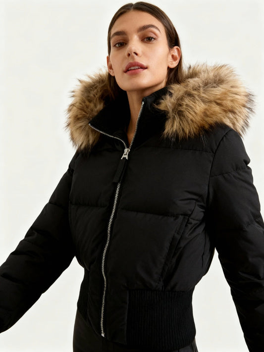 Damen Gesteppte Winterjacke mit Kapuze – Warm, Leicht & Alltagstauglich